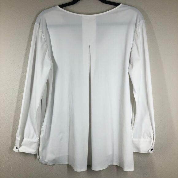 ADAY Something Tailored Shirt Minimalist Quiet Luxury Women's Dress Shirt Large - Picture 5 of 8